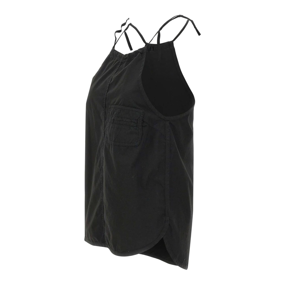 Iceberg Zwarte Katoenen Poplin Haltertop Black Dames