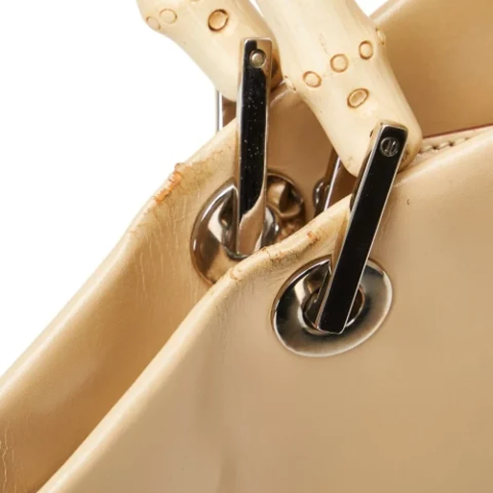 Gucci Vintage Pre-owned Leather gucci-bags Beige Dames