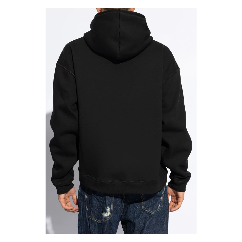 Dsquared2 Zwarte Fleece Sweater Black Heren