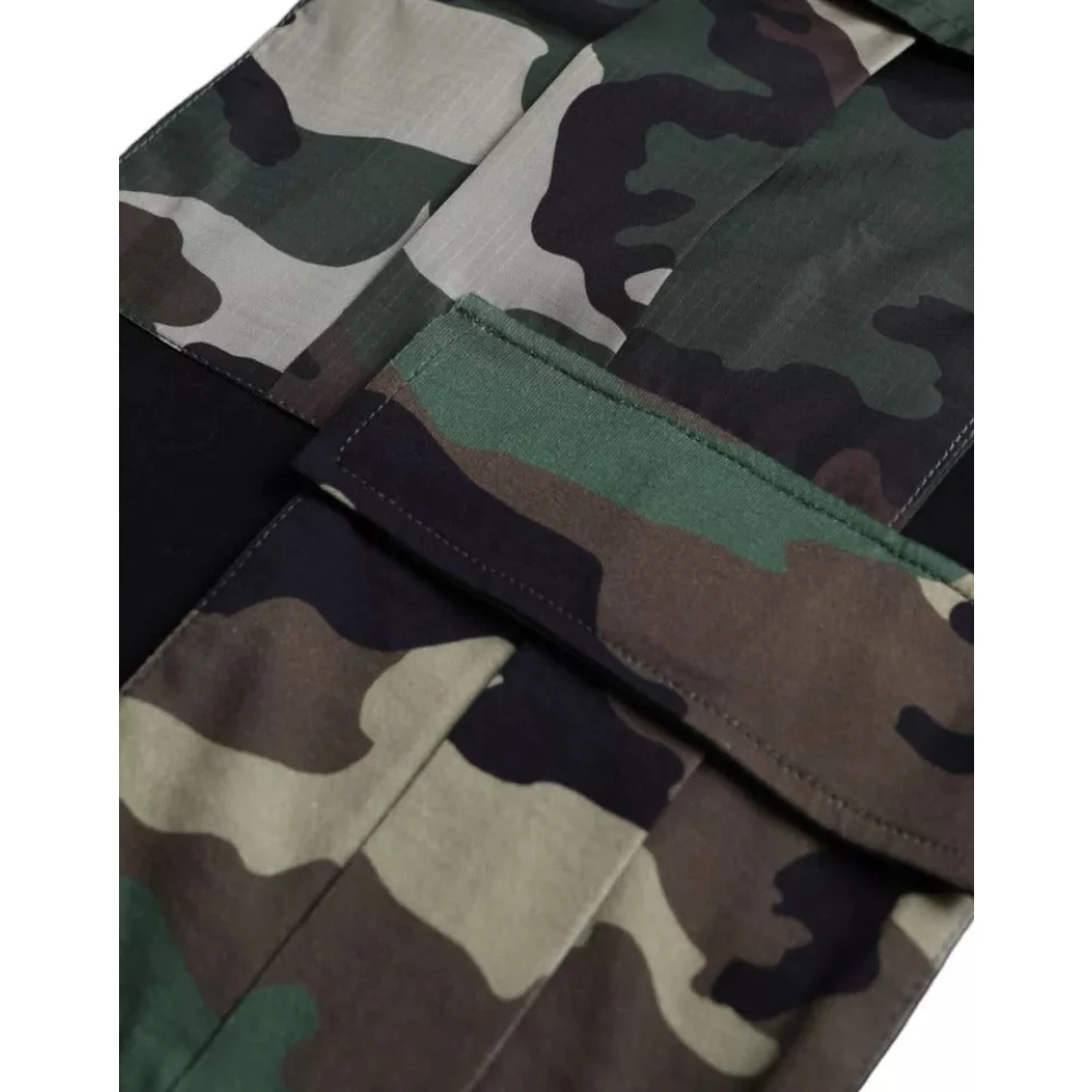 Dolce & Gabbana Zwart camouflage katoenen T-shirt Black Heren