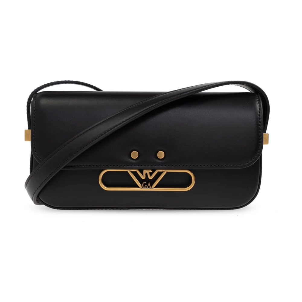 Emporio Armani Schoudertas met logo Black Dames
