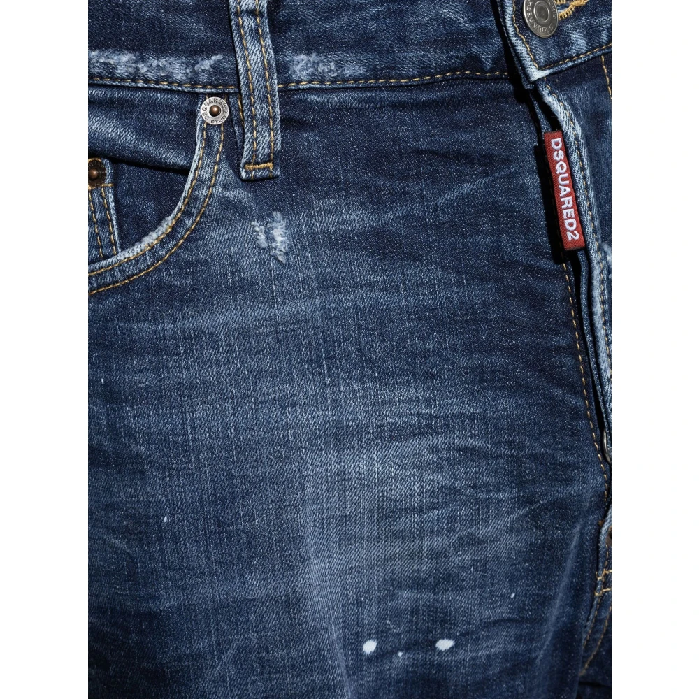 Dsquared2 Navy Slim Fit Stretch Denim Jeans Blue Heren