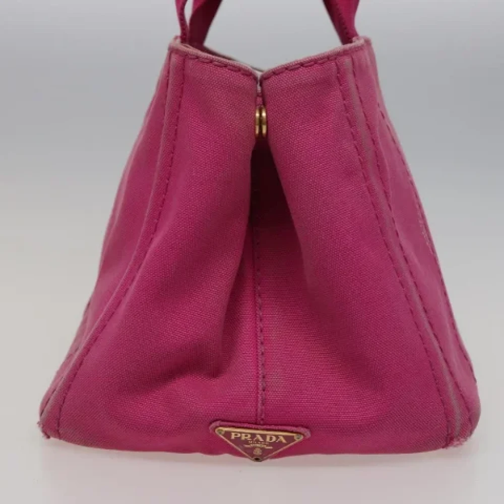 Prada Vintage Pre-owned Canvas handbags Pink Dames