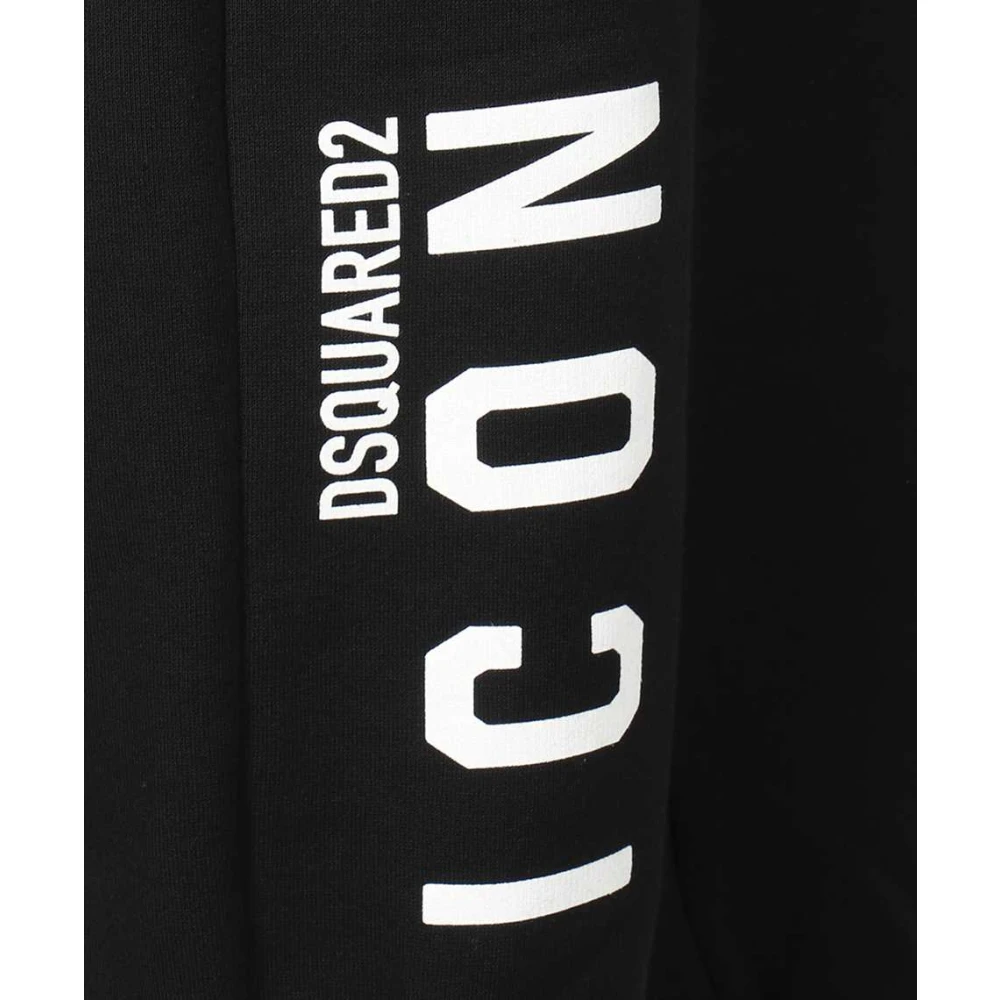 Dsquared2 Sweatpants met bedrukt logo Black Dames