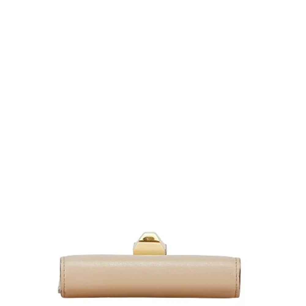 Fendi Vintage Pre-owned Leather wallets Beige Dames