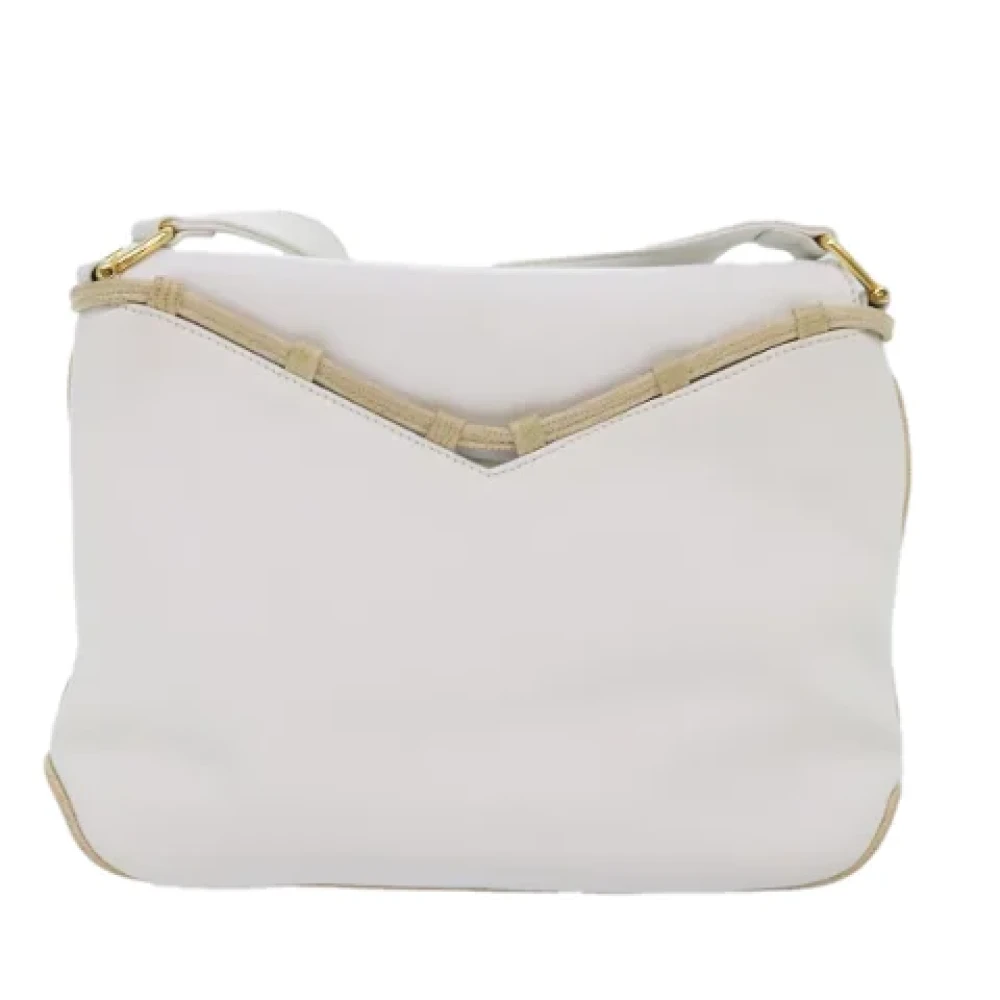 Celine Vintage Pre-owned Leather celine-bags White Dames