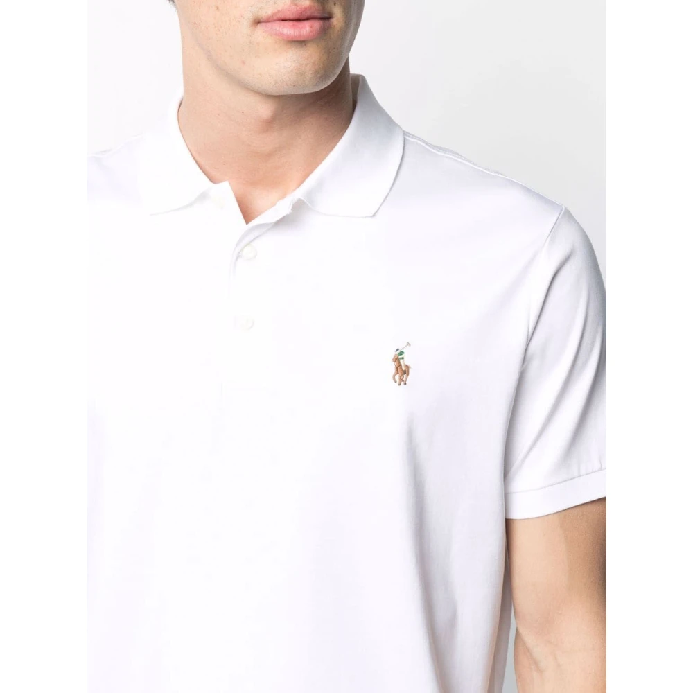 Ralph Lauren Witte Gebreide Polo Shirt White Heren