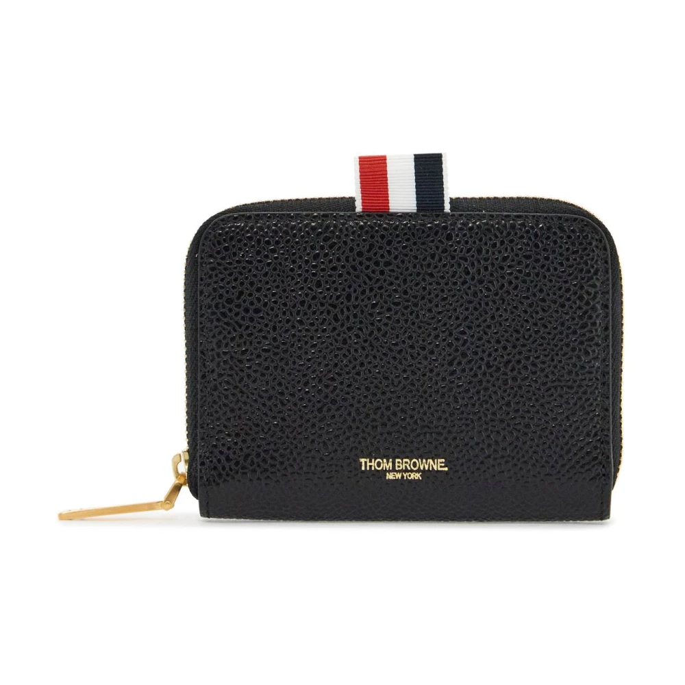 Thom Browne Zwarte rits rond slanke portemonnee Black Dames