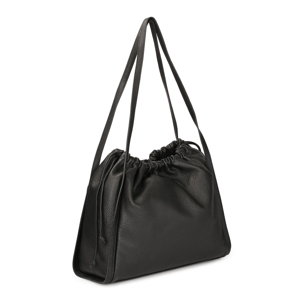 Kazar Zachte leren schoudertas Black Dames