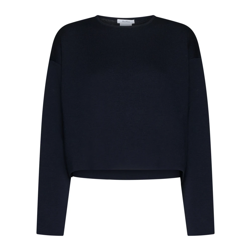 Max Mara Angelo Boxy-fit Sweater in Navy Blue Dames