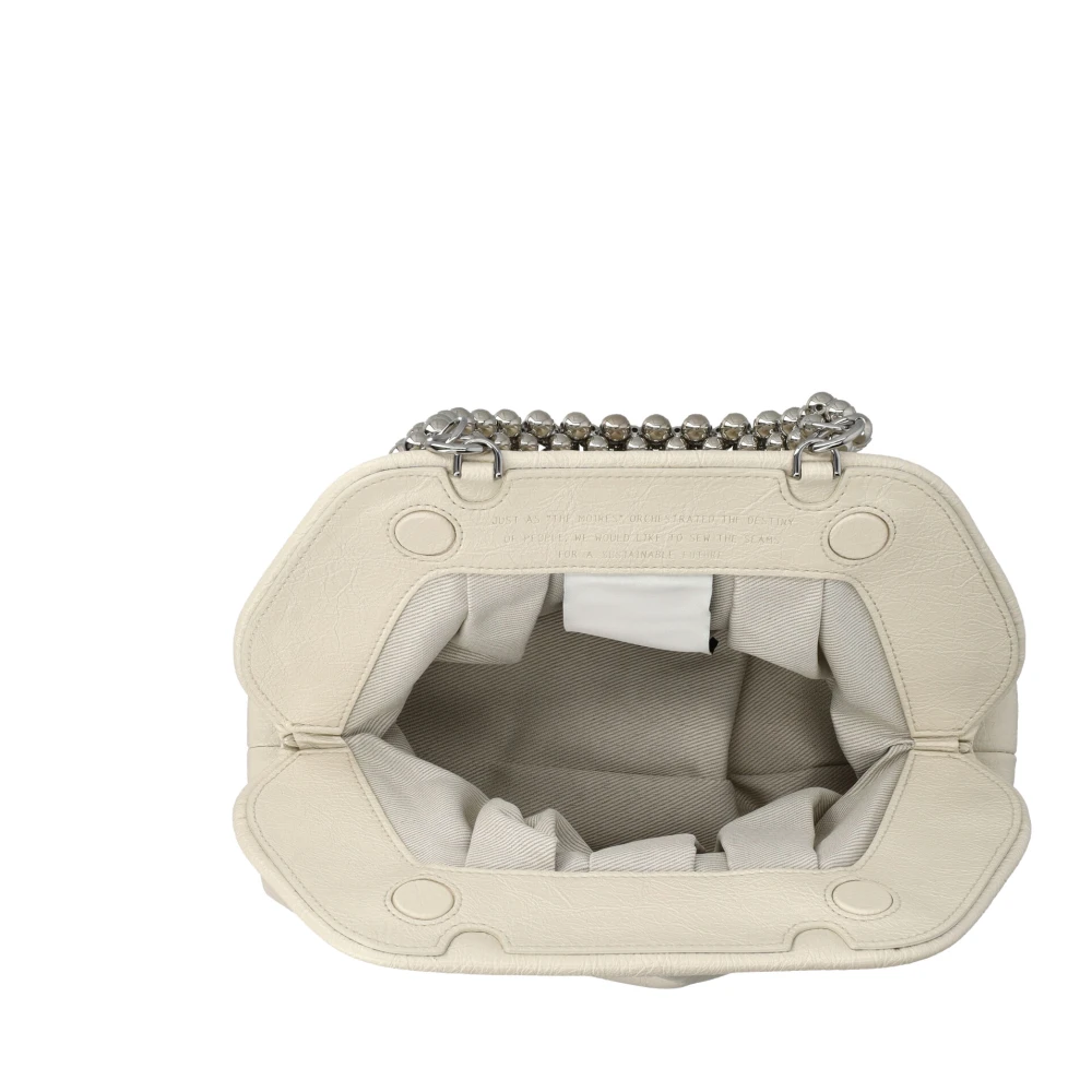 THEMOIRè Moon Aw24 Beads Clutch Handtas White Dames