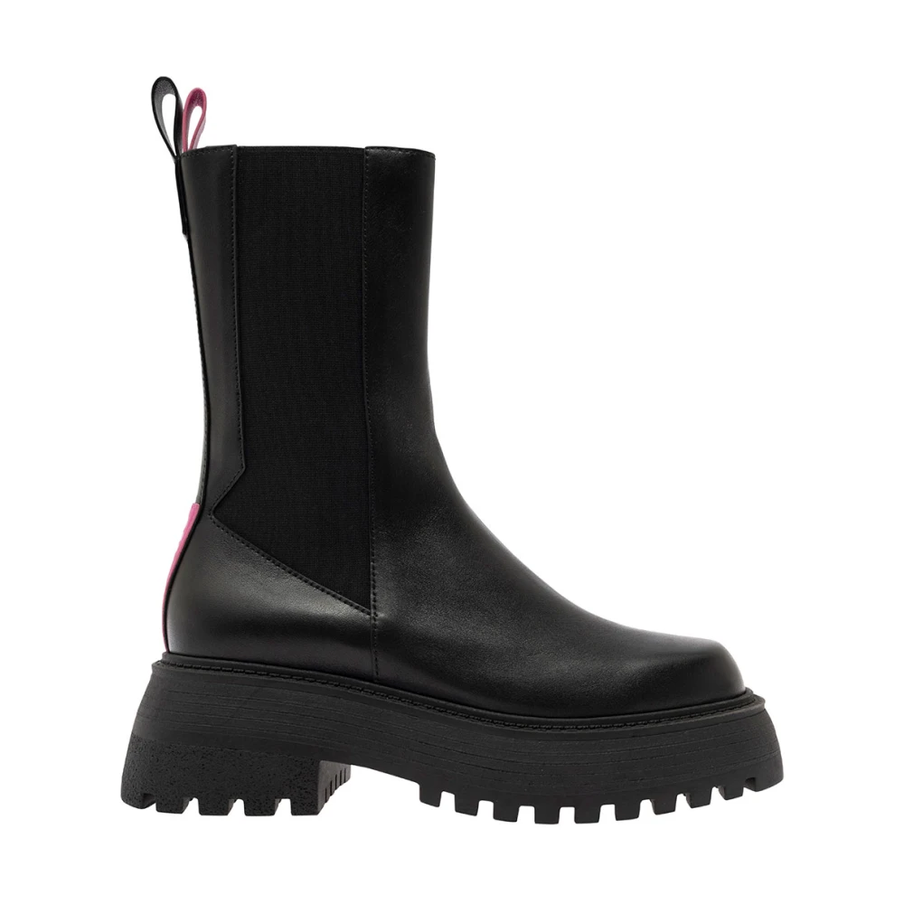 Zwarte leren boots online dames