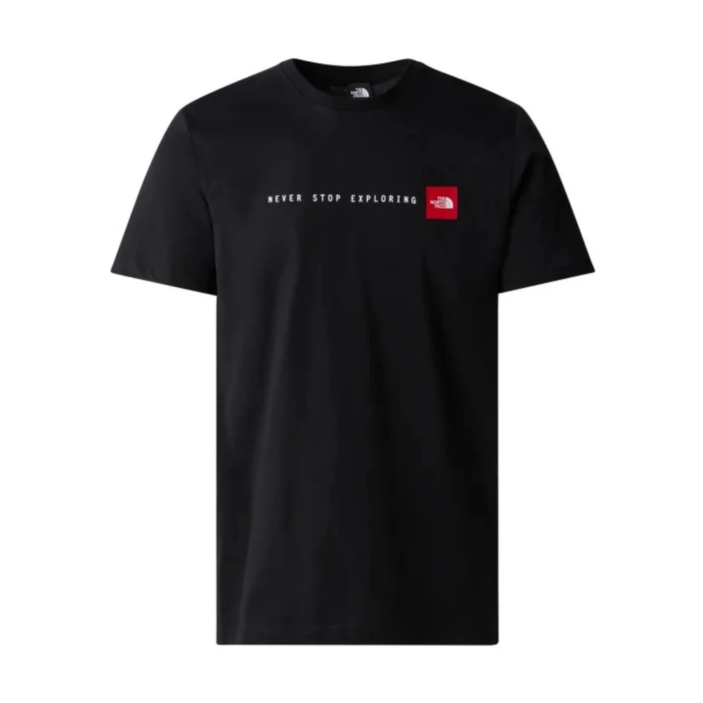 The North Face Zwart Bedrukt Katoenen T-Shirt Black Heren