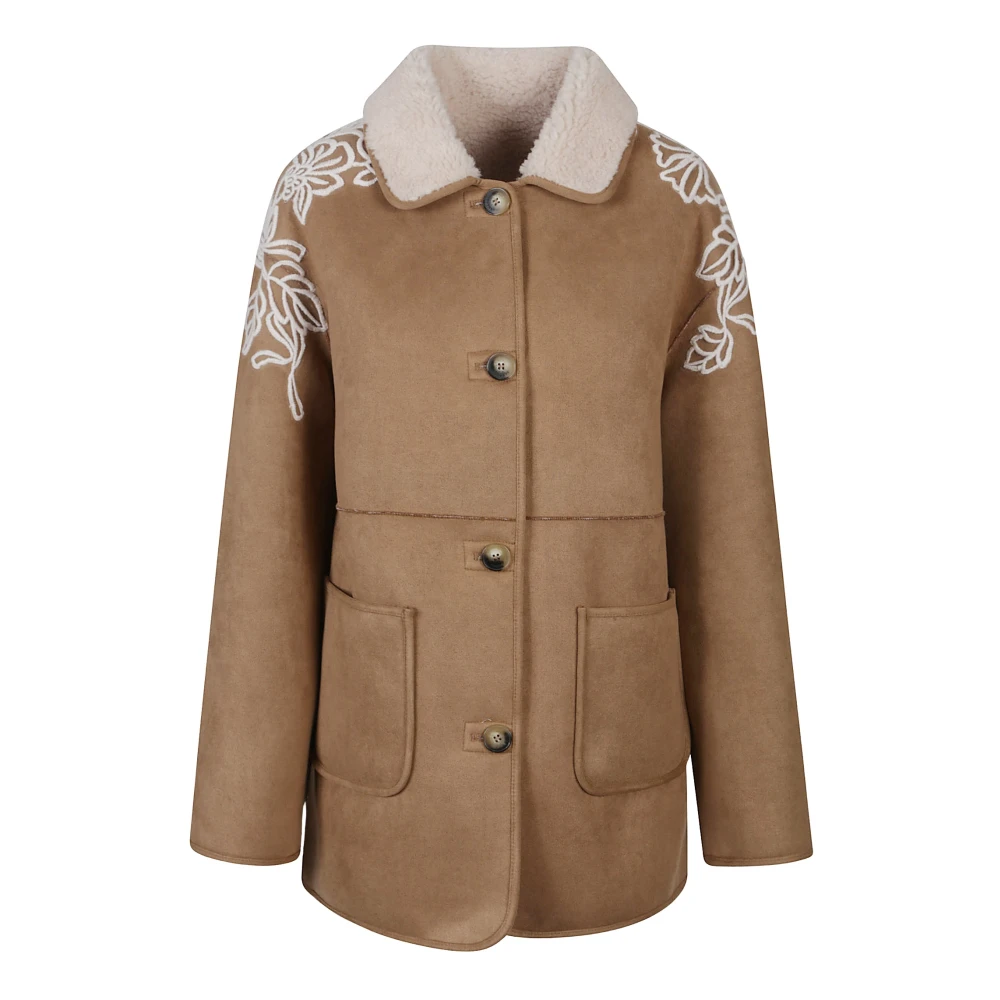 Jackets > Faux Fur & Shearling Jackets - - Ermanno Scervino - Modalova