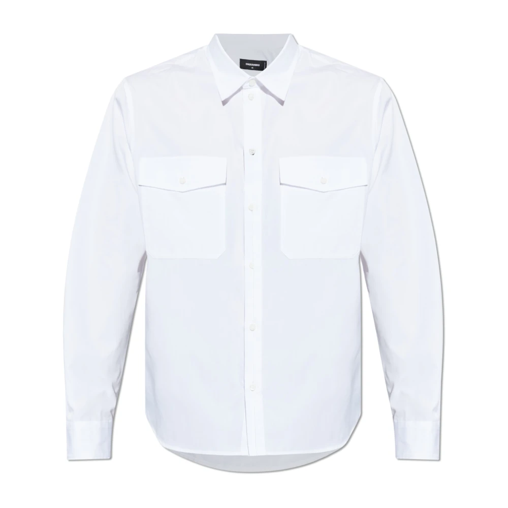 Dsquared2 Uomo Bianco Magliette, L, New,