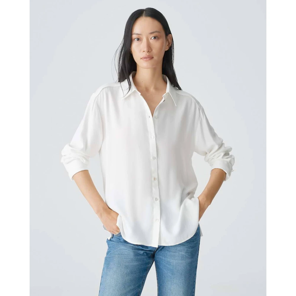 Opus Blouse met lange mouwen en Fuhla Beige Dames