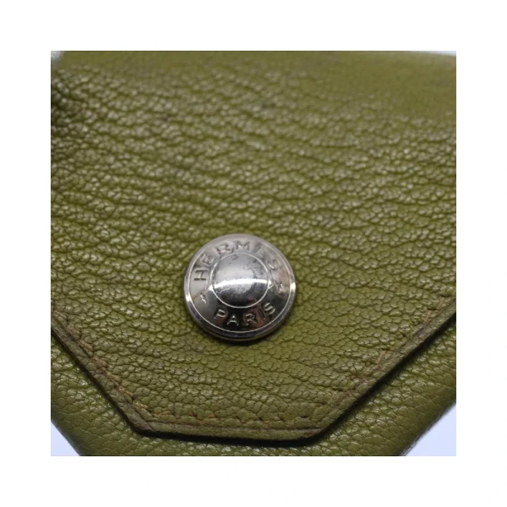 Hermès Vintage Pre-owned Leather wallets Green Dames