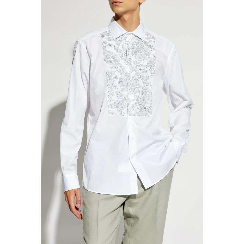 ETRO Shirt met bloemenmotief White Heren