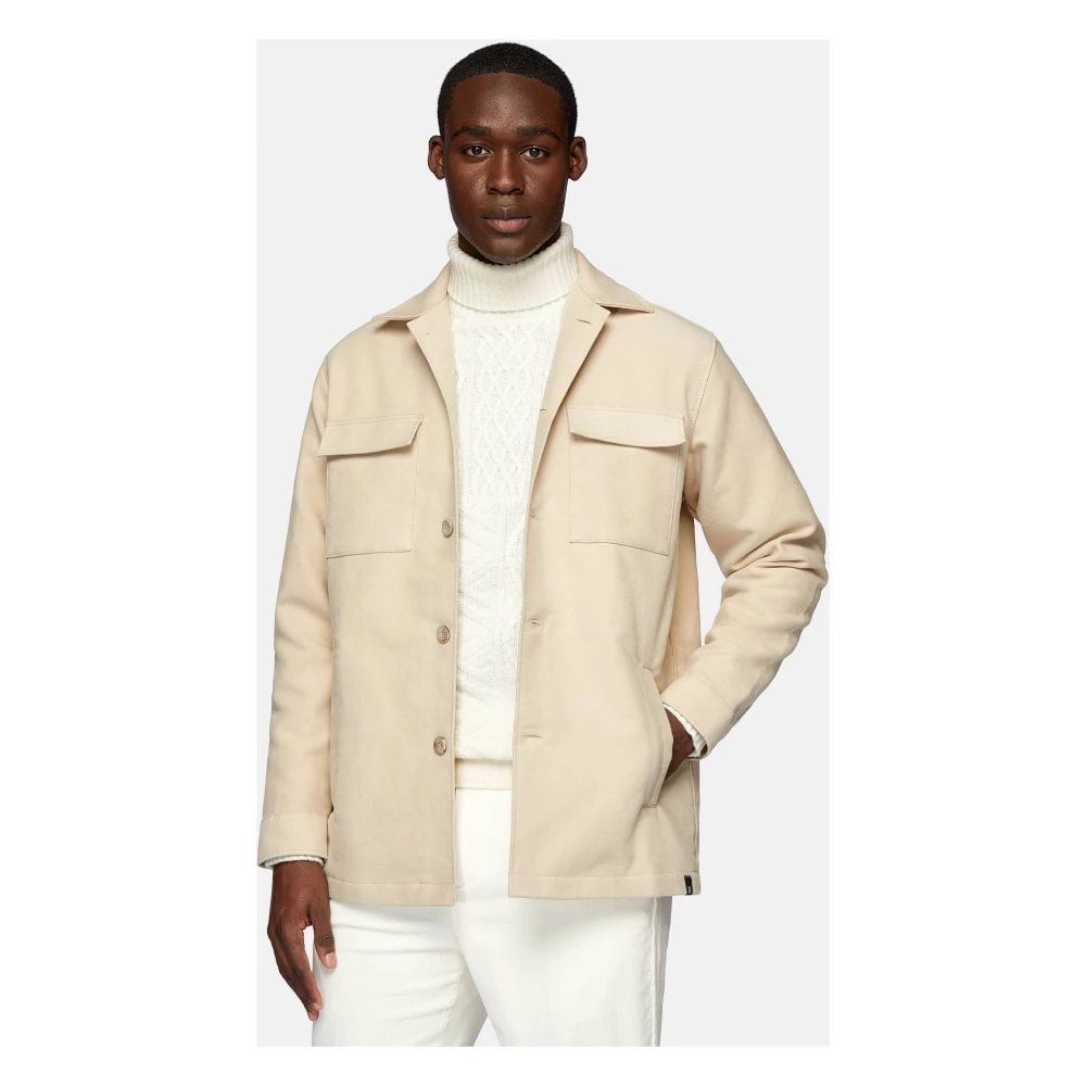 Boggi Milano Link Shirt Jacket Beige Heren