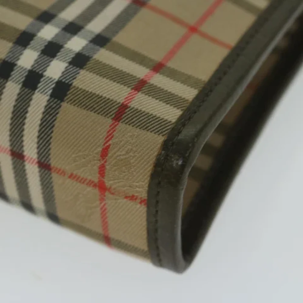 Burberry Vintage Pre-owned Canvas clutches Beige Dames