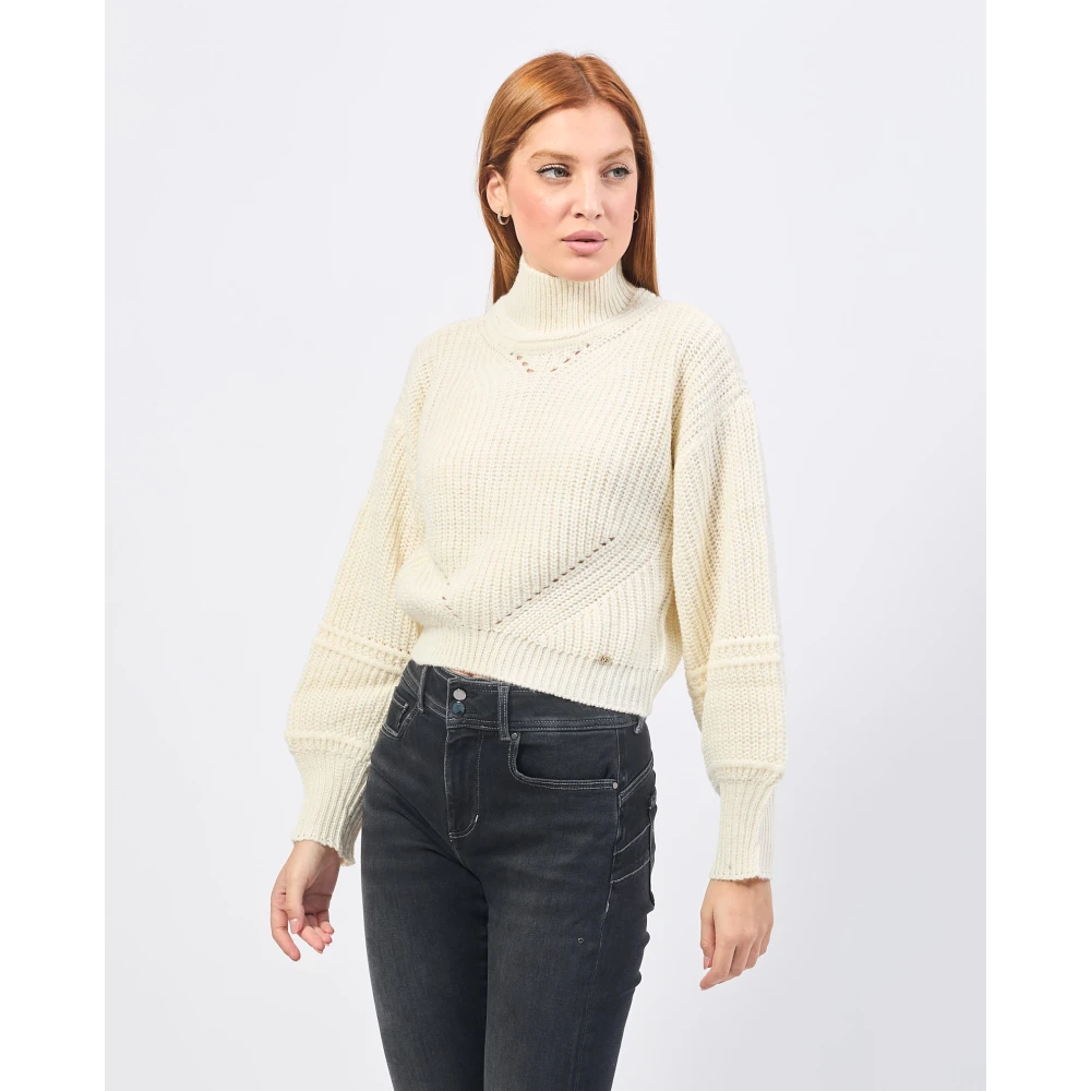 Gaudi Witte trui met hoge hals White Dames