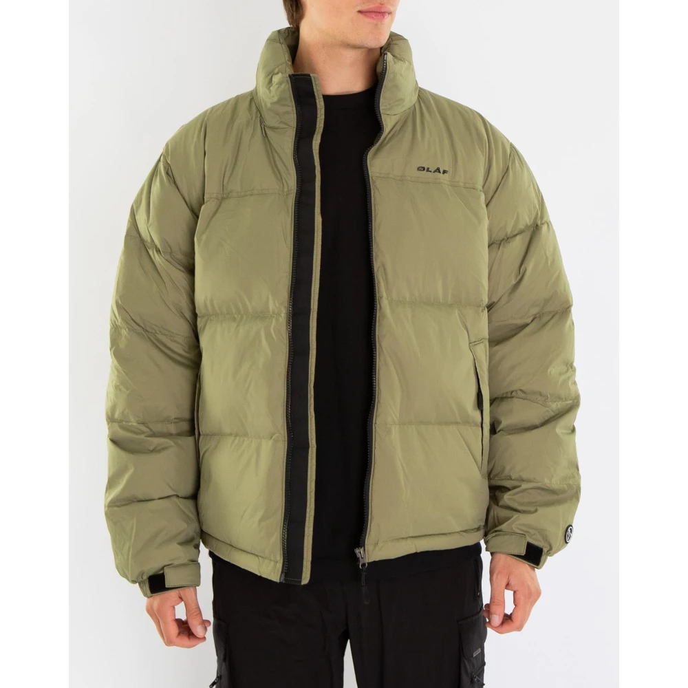 Olaf Hussein Puffer Jack voor Heren Green Heren