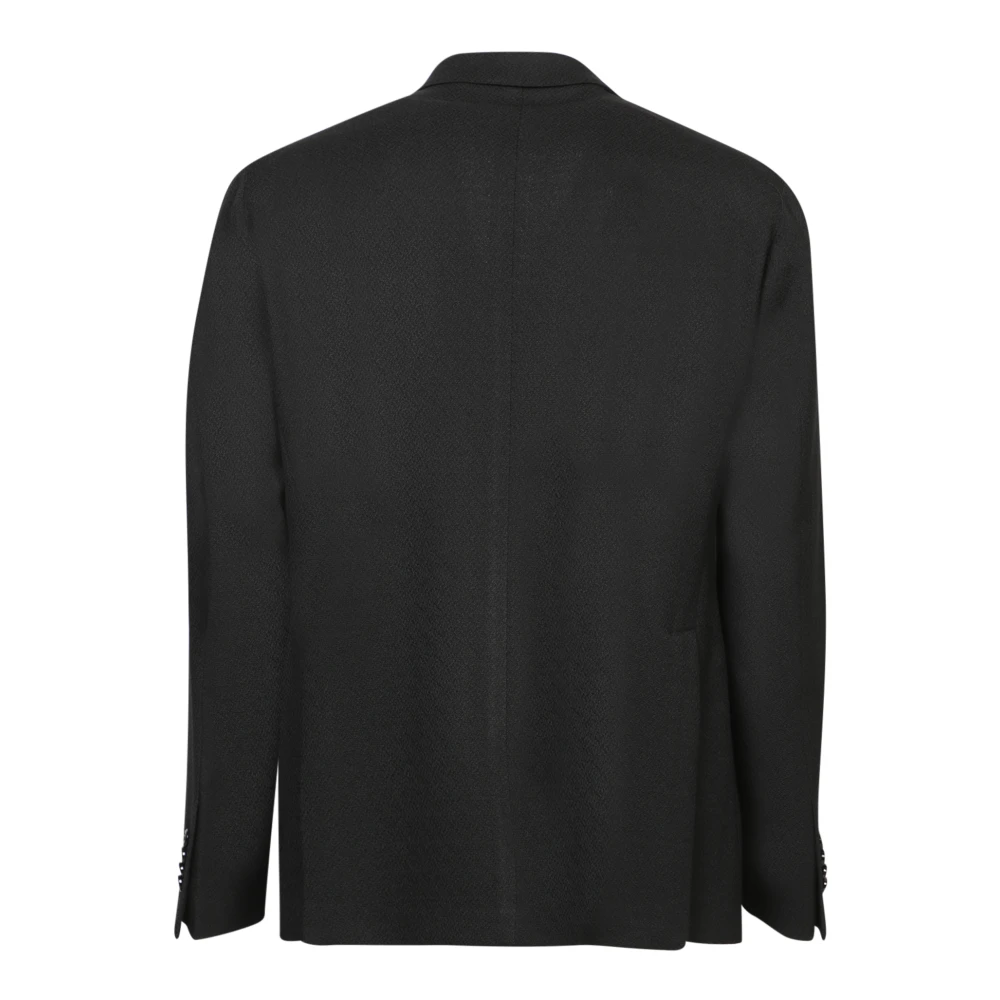 Tagliatore Zwarte Double-Breasted Blazer Black Heren