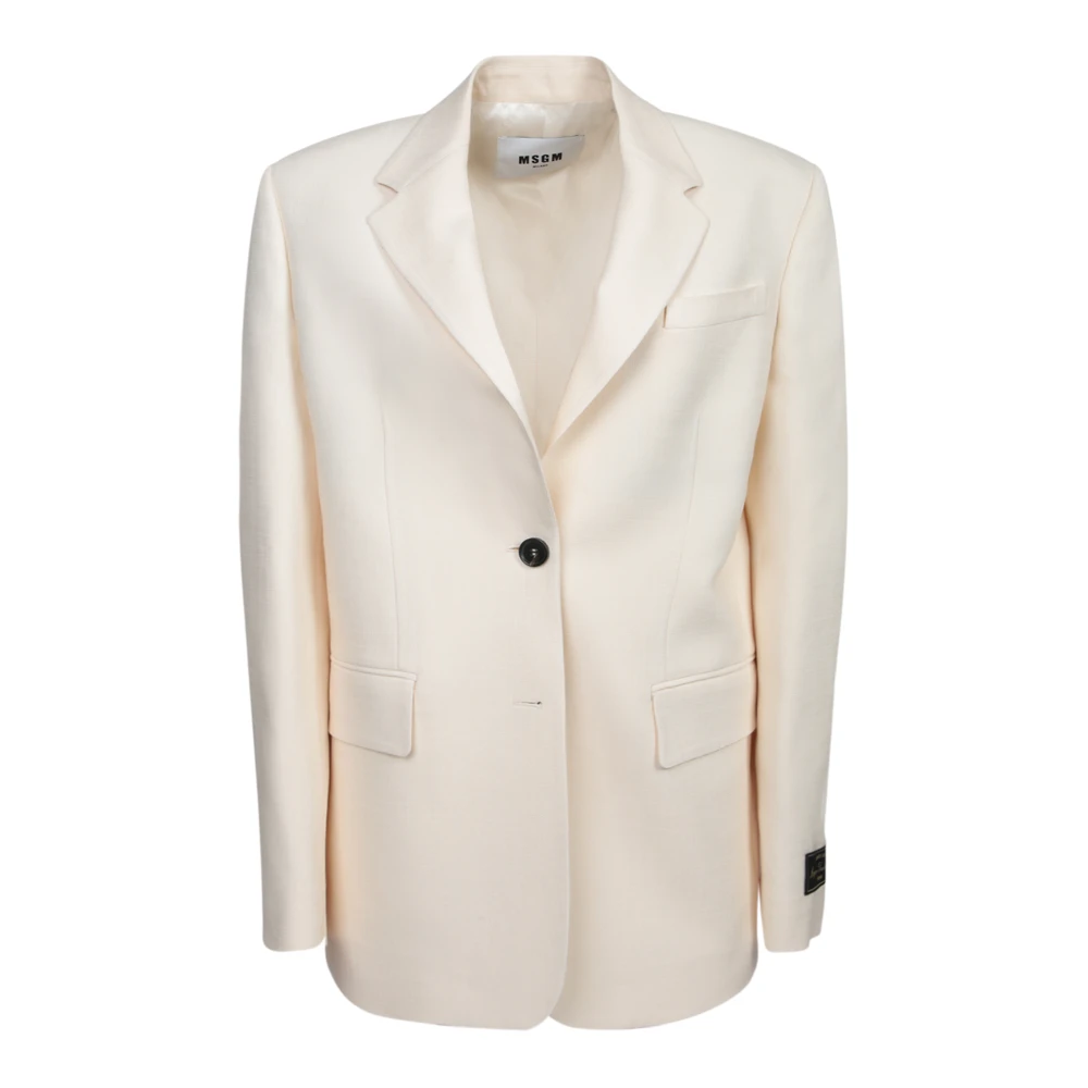 Msgm - Jackets > Blazers - White - Msgm - Modalova