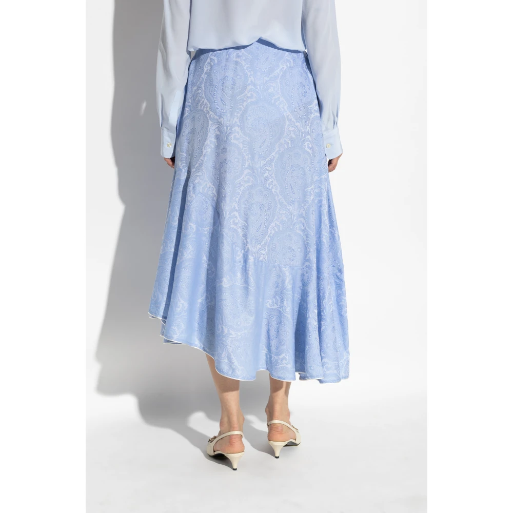 ETRO Katoenen rok met decoratief patroon Blue Dames