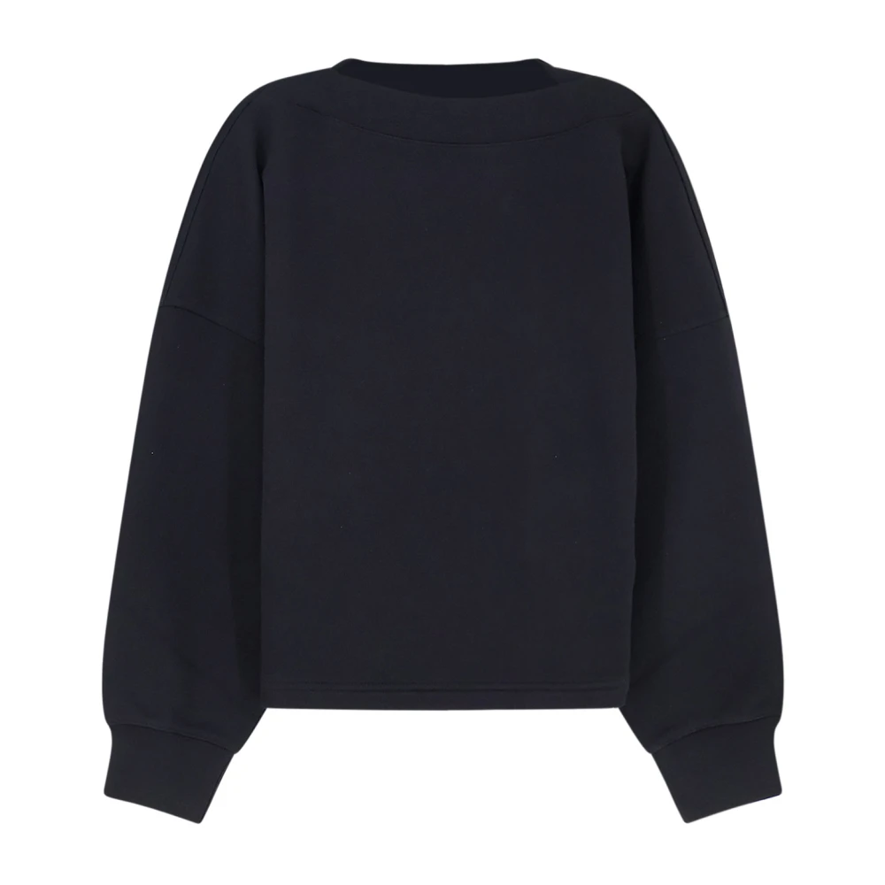 Alaïa Black Sweatshirts, Female, S, Boatneck Fleece Sweat