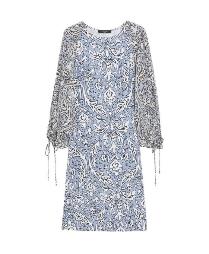 robe-courte-florale-bleue