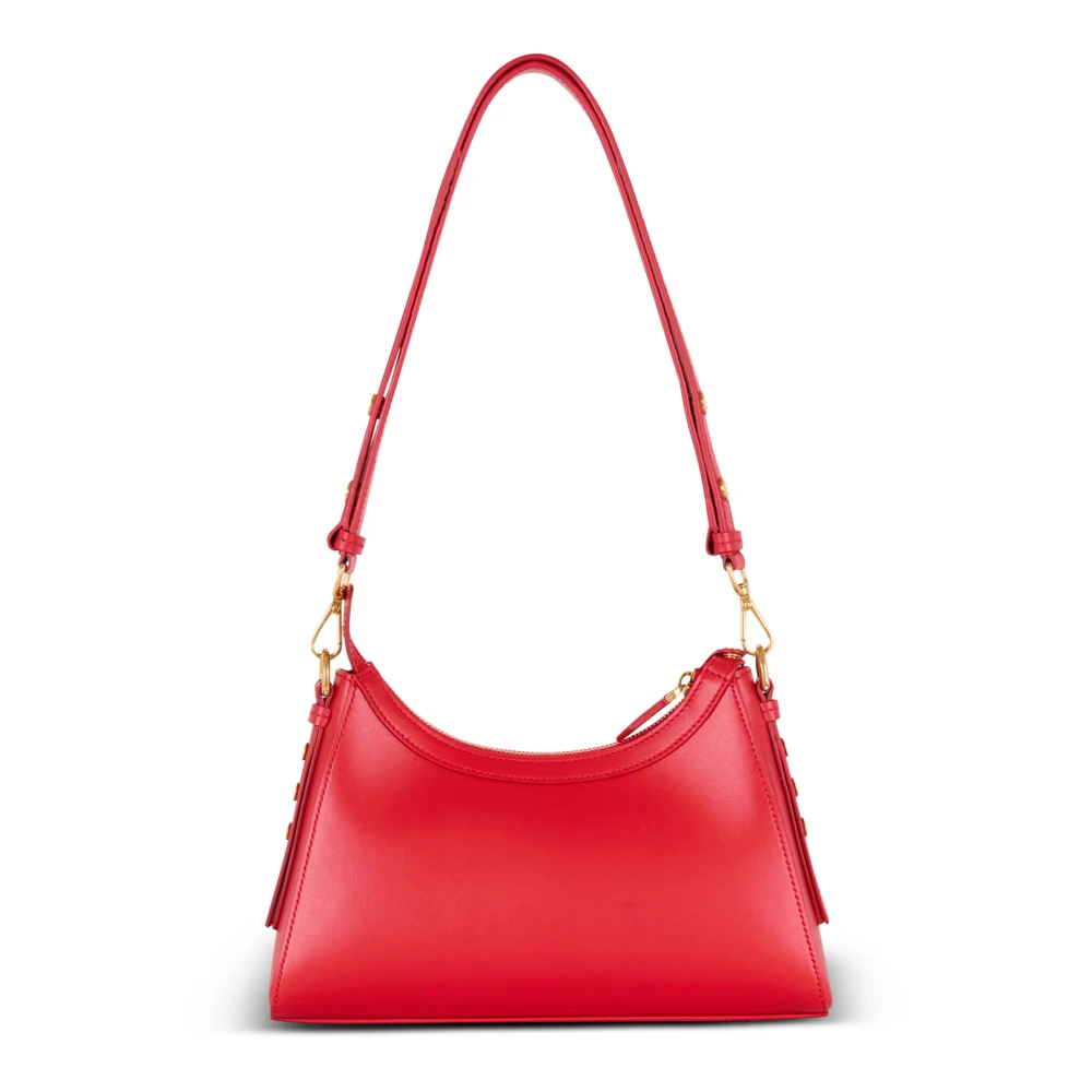 Balmain Kalfsleren B-Buzz Hobo tas Red Dames