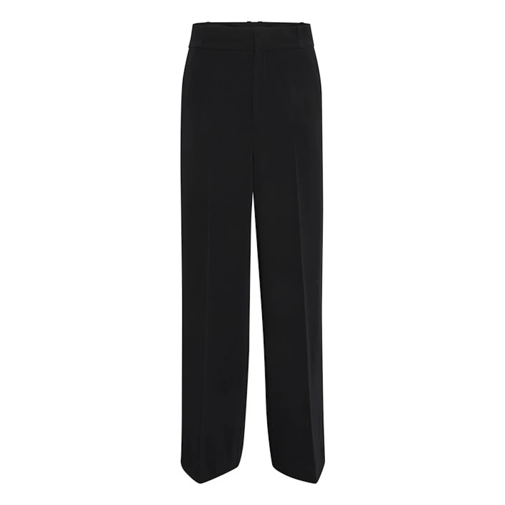 Inwear Black Wide Leg Dress Trousers - Female - Wide Trousers - 3XL - Trousers