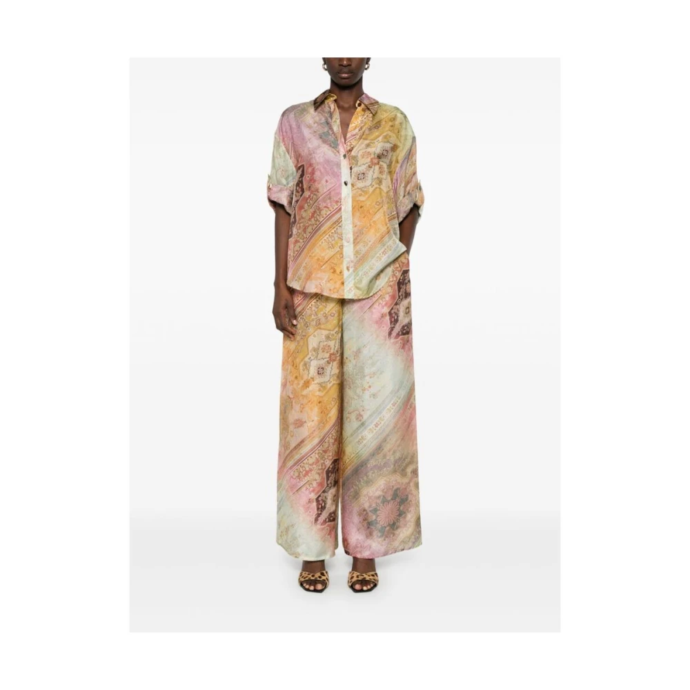 Zimmermann Lichtbruine Elastische Trekkoord Taillebroek Multicolor Dames