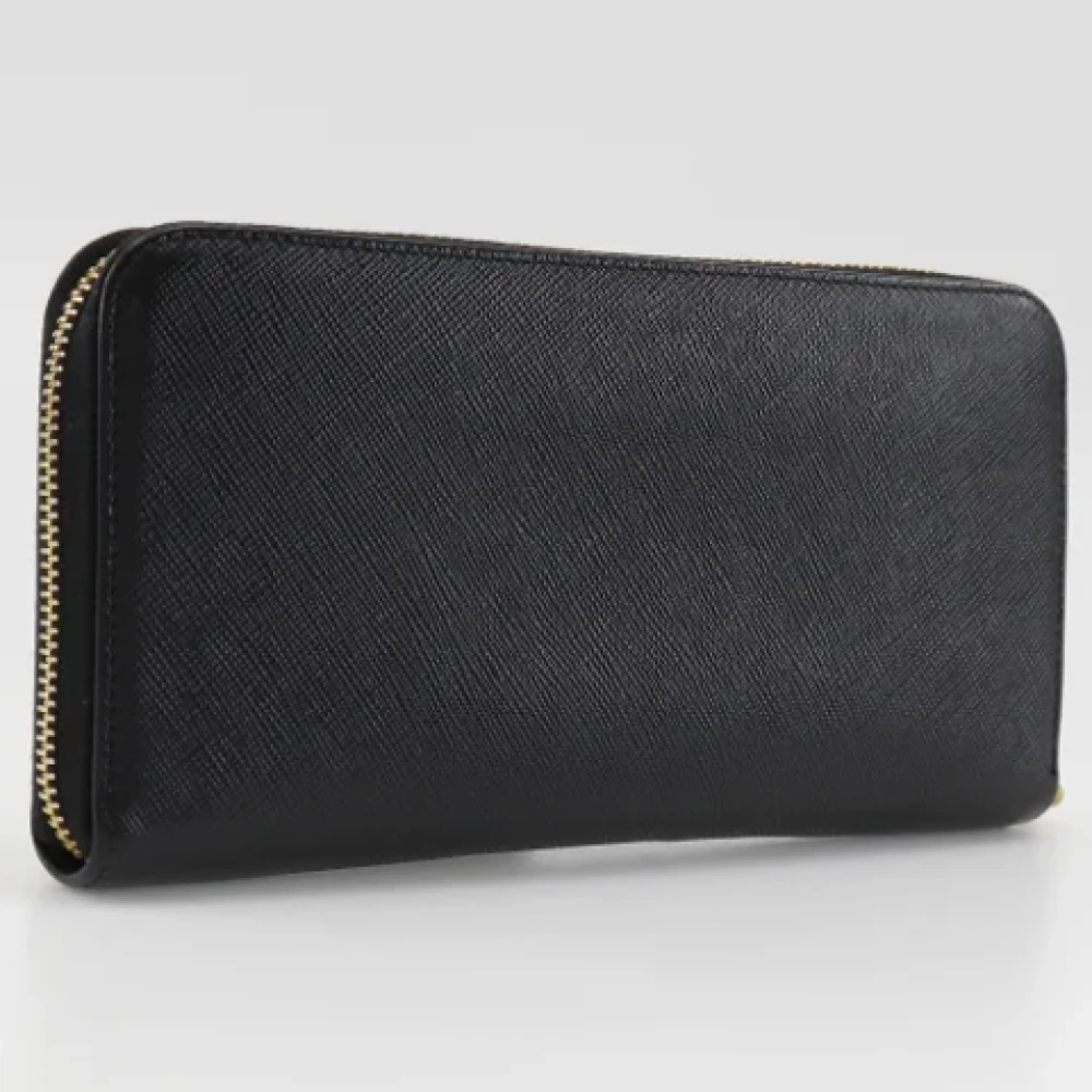 Prada Vintage Pre-owned Leather wallets Black Dames