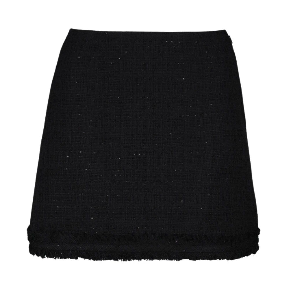 Versace Tweed Mini Rok Black Dames