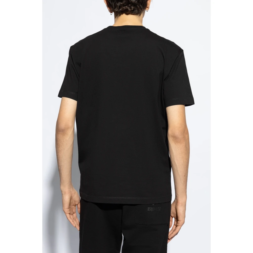 Dsquared2 T-shirt met logo Black Heren