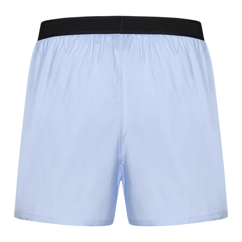 Tom Ford Lichtblauwe elastische taille shorts Blue Heren