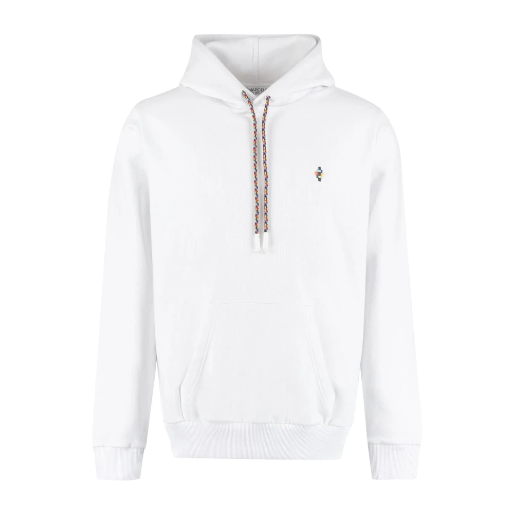Marcelo Burlon Katoenen Hoodie Sweatshirt met Logodetail White Heren