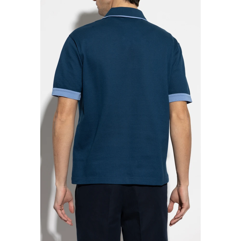 Salvatore Ferragamo Katoenen polo Blue Heren