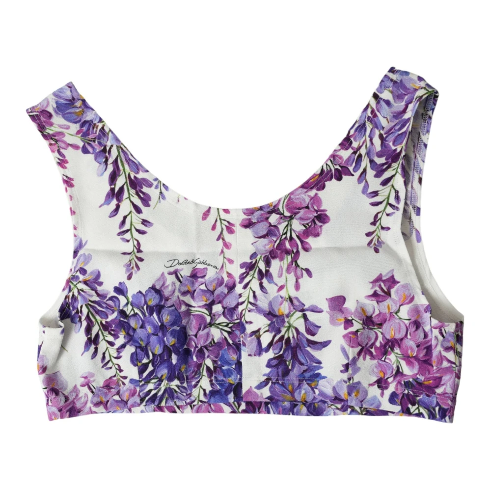 Dolce & Gabbana Bloemig Cropped Top Luxe Stijl Multicolor Dames