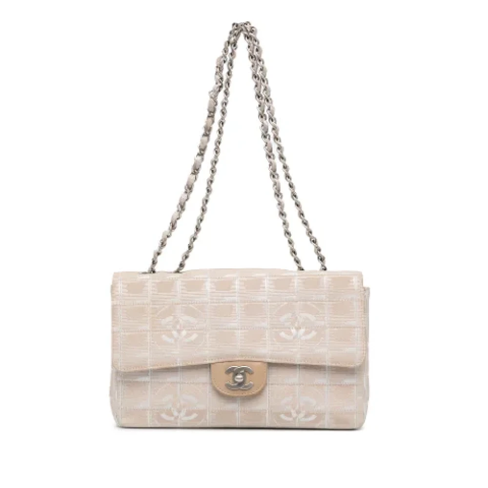 Chanel Vintage Pre-owned Canvas chanel-vskor Beige, Dam