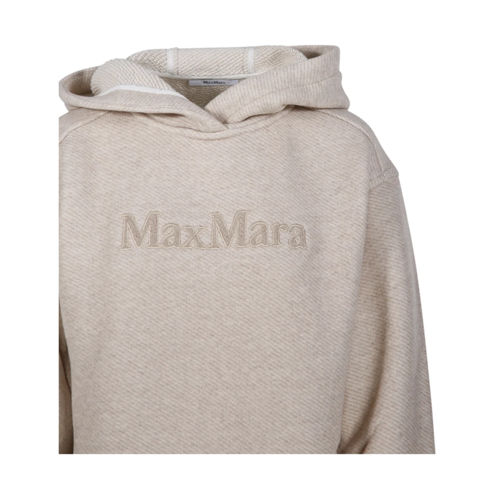 Max Mara Albino Gary Hoodie Sweatshirt Beige Dames