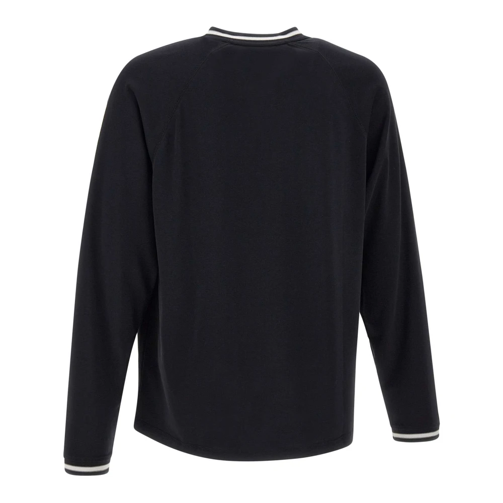 Maison Kitsuné Zwarte Katoenen Trui met Flash Fox Logo Black Heren