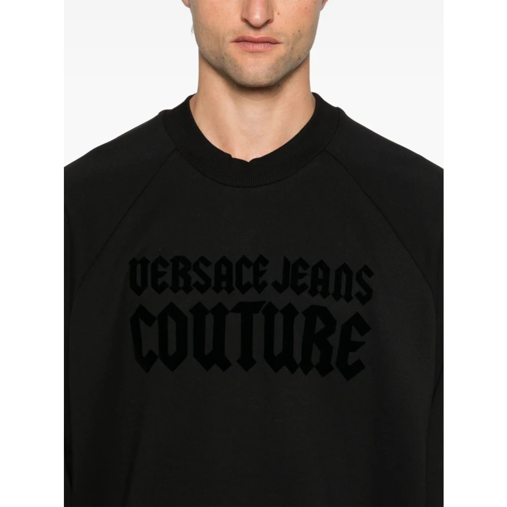 Versace Jeans Couture Zwarte Sweatshirt Aw24 Herenmode Black Heren