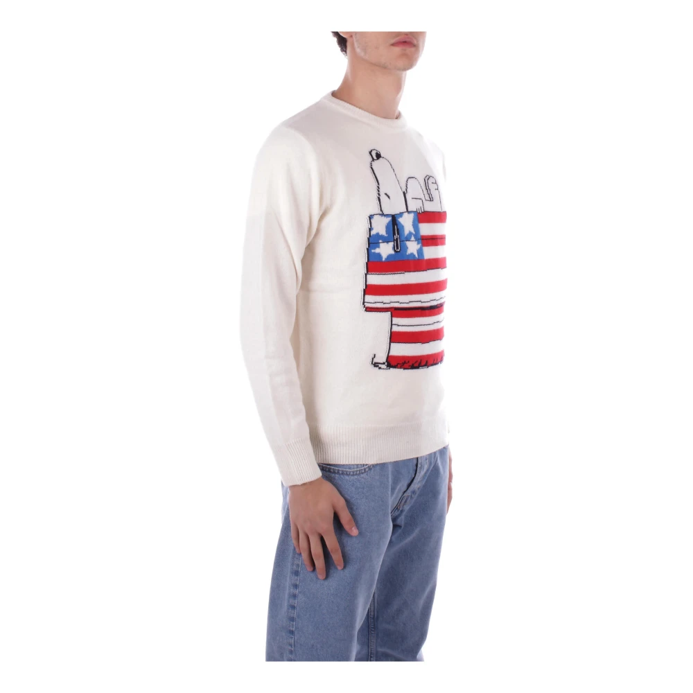 Saint Barth Crème Logo Front Sweater Beige Heren