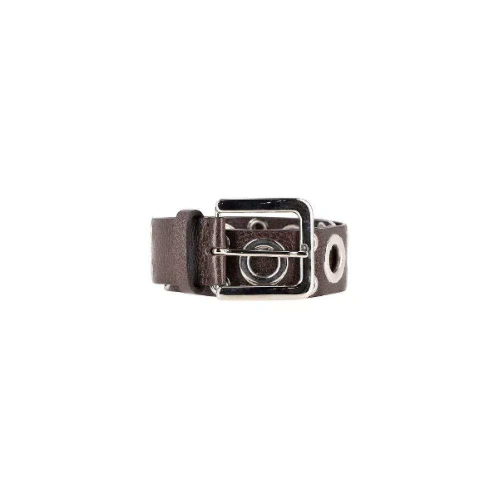 Marni Pre-owned Leather belts Brown Dames