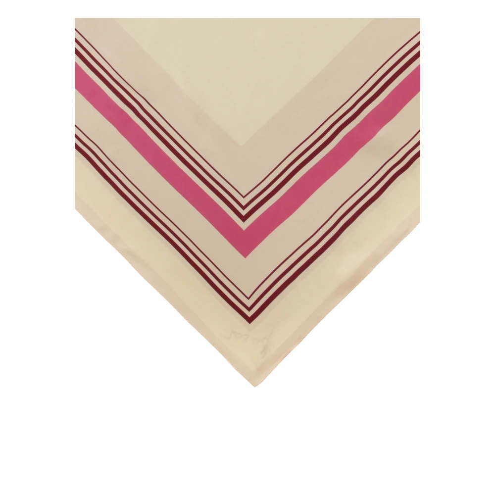 Kazar Beige en roze zijden sjaal Beige Dames