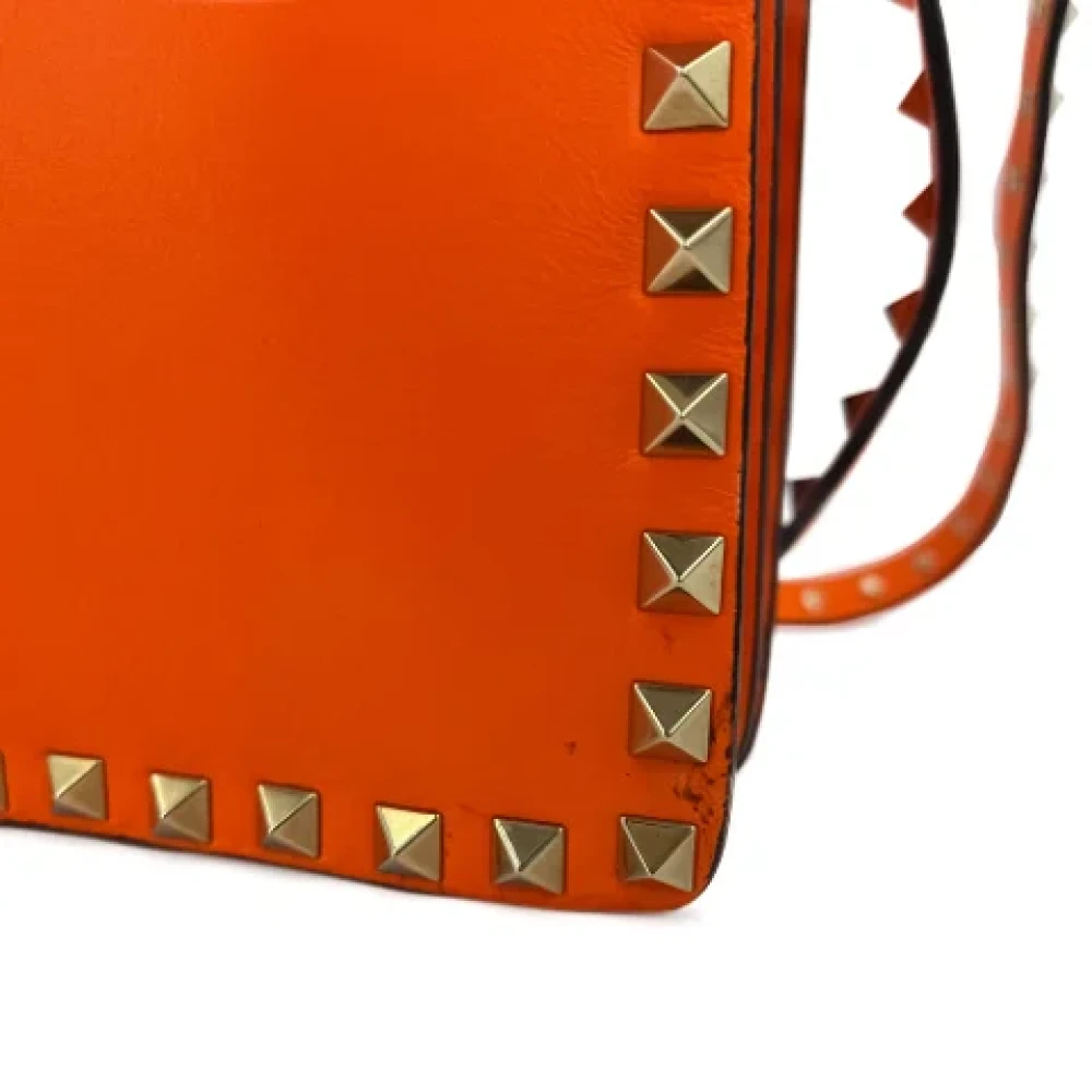 Valentino Vintage Pre-owned Leather handbags Orange Dames