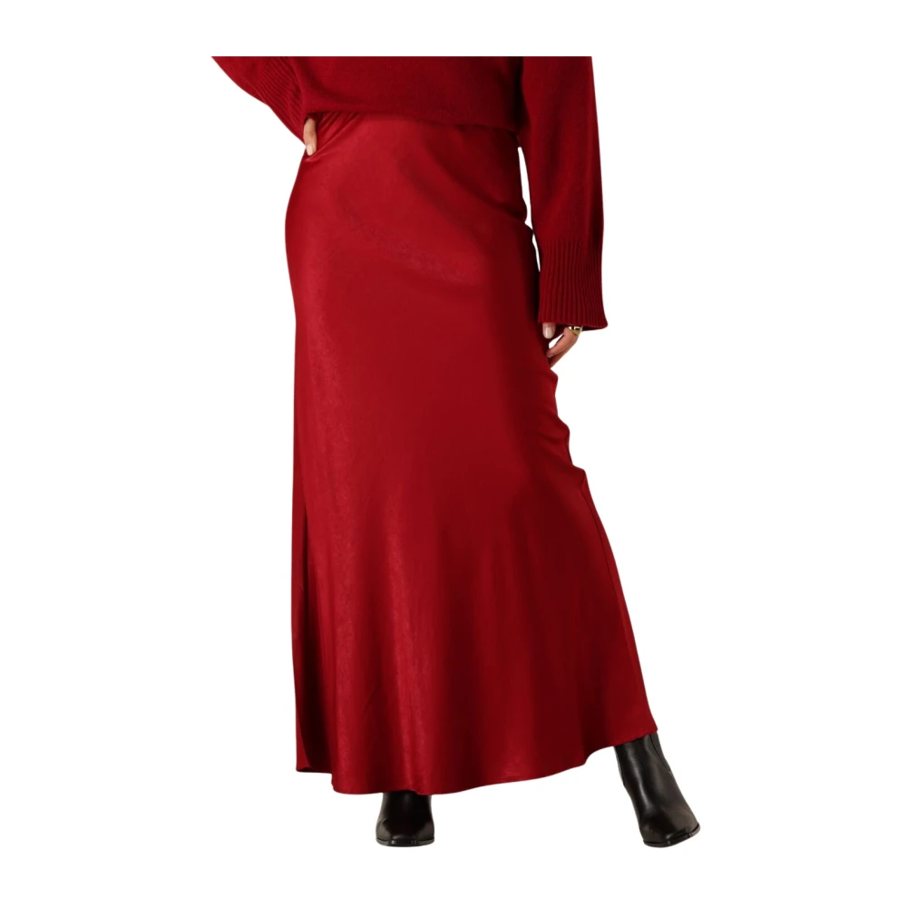 My Essential Wardrobe Rode Maxi Rok voor Vrouwen Red Dames
